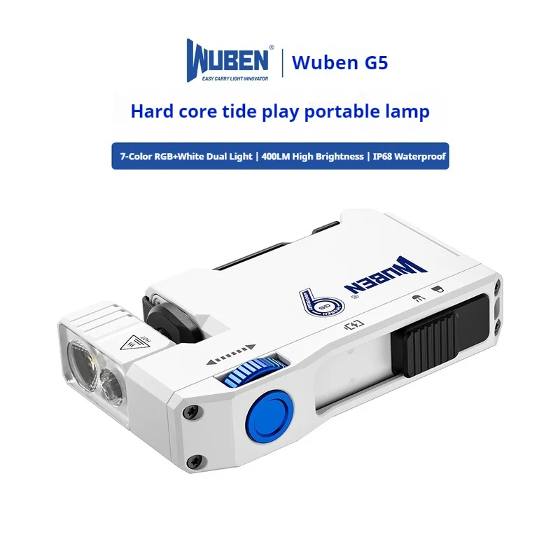 wuben-g5-ポータブル磁気ヘッドランプ-rgb-懐中電灯充電式防水屋外登山ライト-edc-強力なビームハンドヘルドランプ