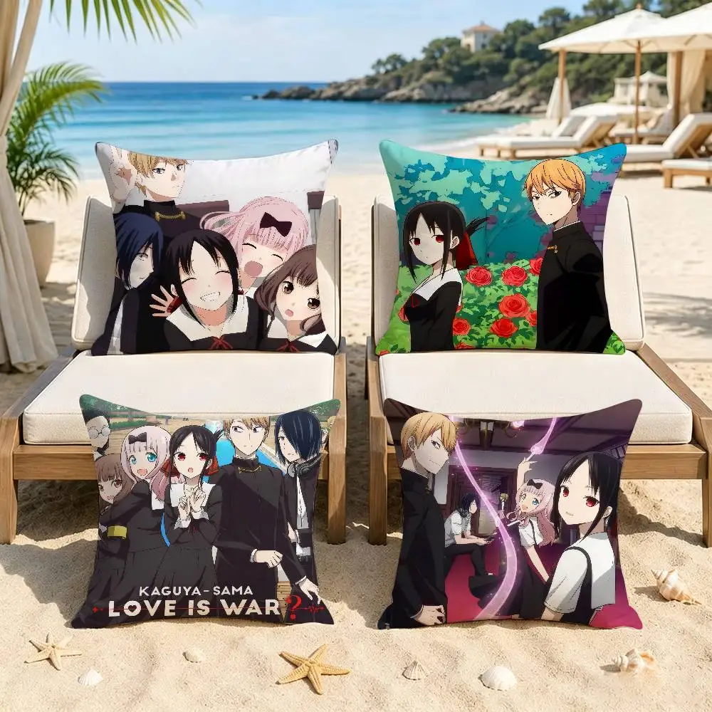 Anime Kaguya-sama Love Is War    Pillow Cushion Cover Pillowcase Living Room Sofa Home Decor Customized