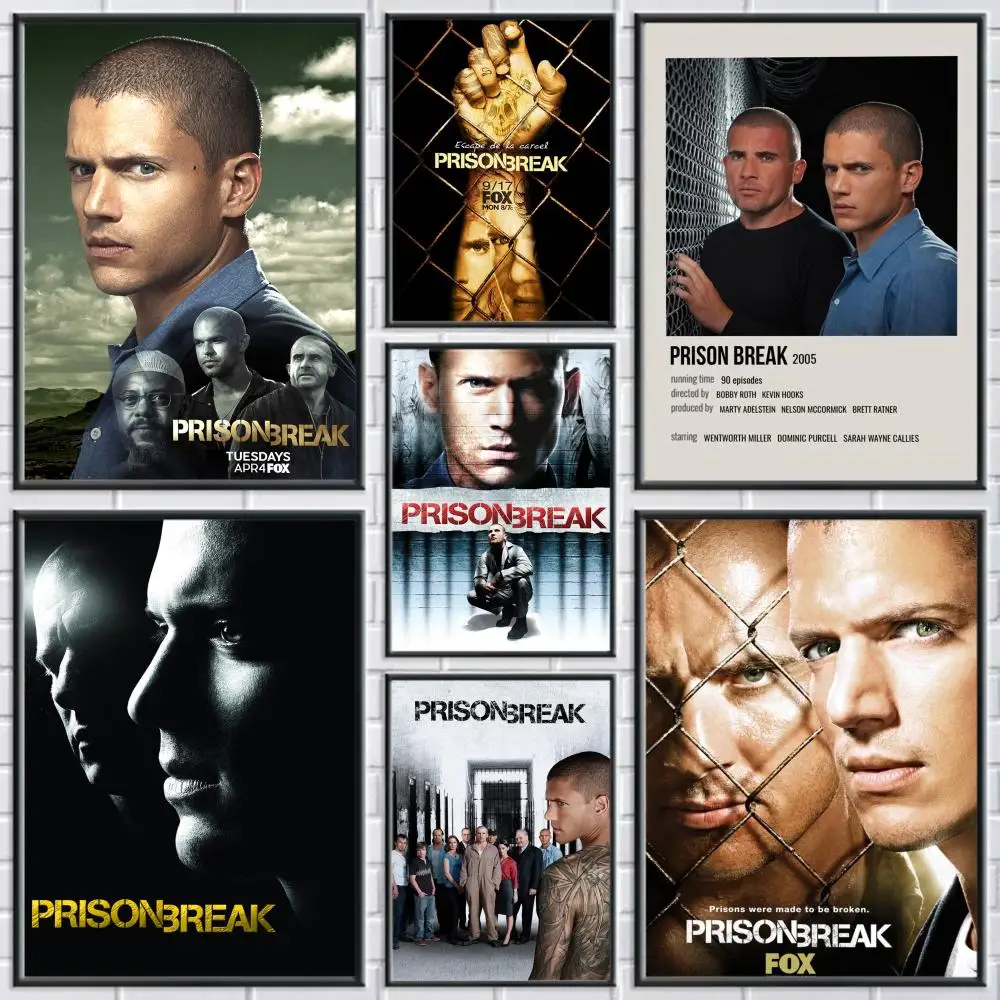 Pôster clássico P-Prison Break Premium à prova d'água arte de parede estética projetada para sala de estar bar decoração de casa