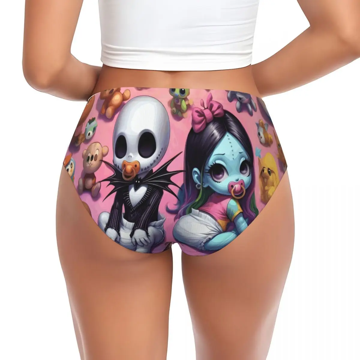 كابوس مخصص قبل عيد الميلاد سراويل داخلية قصيرة للمرأة تمتد جاك وملابس داخلية سالي #2