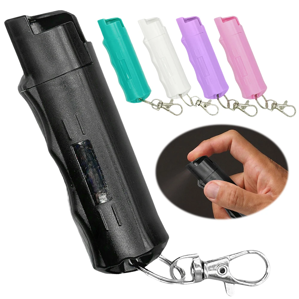 20ml Multipurpose Pepper Spray Keychain Plastic Self-Defense Outdoor Safety Keychains Personal Defense Spray for Women & Men