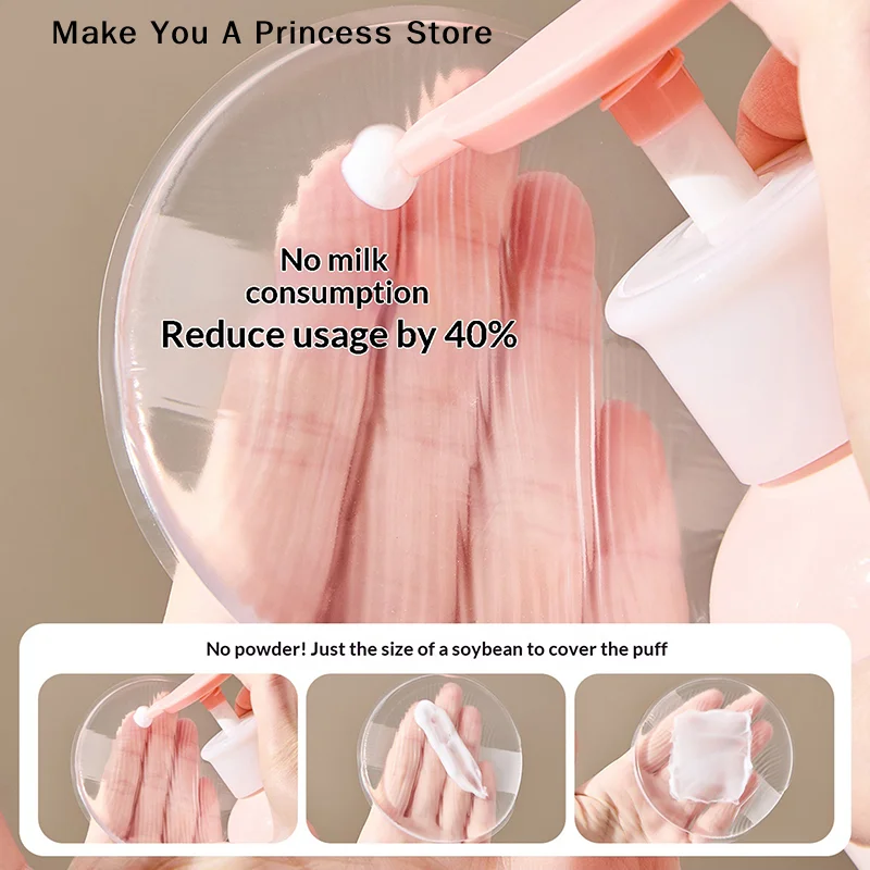 ソフトシリコーンゲルパウダーパフスポンジボディローションフェイスファンデーション用透明パウダーエットパウダーパフアプリケーターツールなし