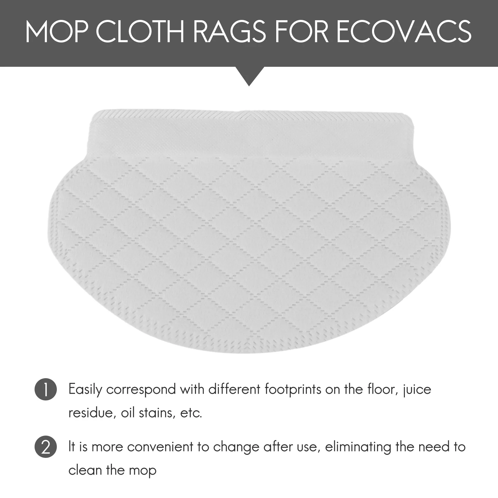 ยอดนิยม 40 ชิ้น Disposable Mop ผ้า Rags สําหรับ Ecovacs Deebot Ozmo 950 920 905 เครื่องดูดฝุ่นหุ่นยนต์ Moping ผ้า