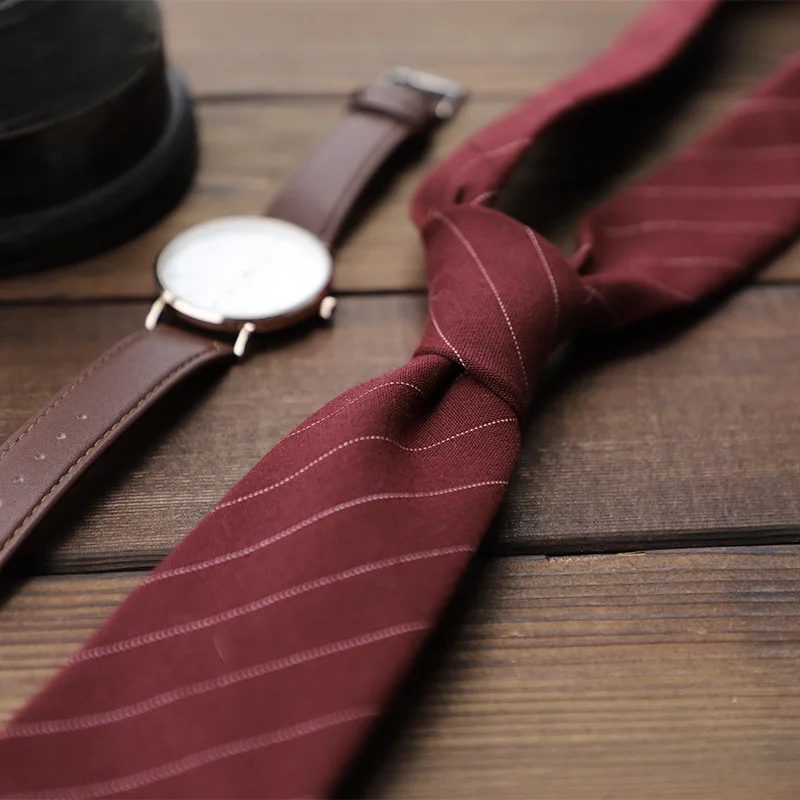 남성 넥타이 클래식 코튼 수제 스키니 스트라이프 넥타이 남성용 좁은 칼라 슬림 캐시미어 캐주얼 넥타이 액세서리 선물