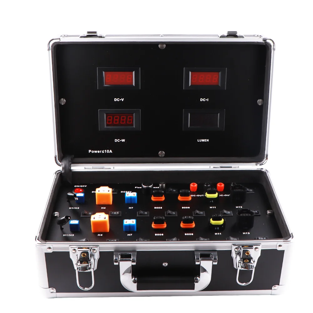 

Car Led Bulb Tester Automotive Led Headlight Multifunction Test Lumen Wattages Test Display Box