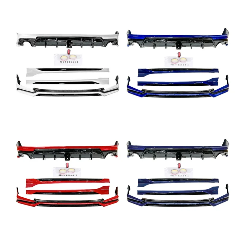 

Body kit For Honda Civic 11th 22-24 modified front lip rear lip with light side skirt surround Car accessories