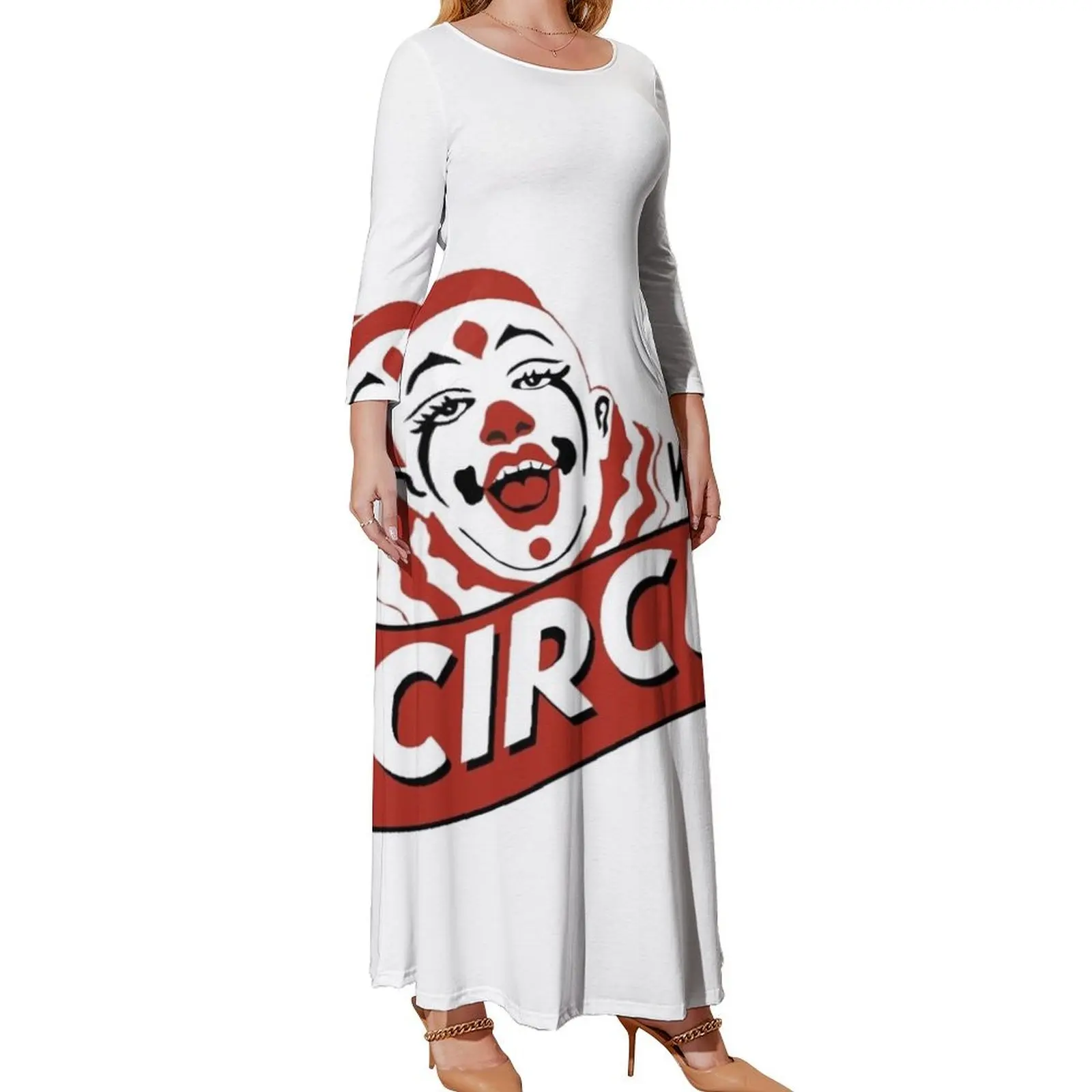 

World's Greatest Circus Long Sleeved Dress Women's skirt Women long dress women's evening dresses