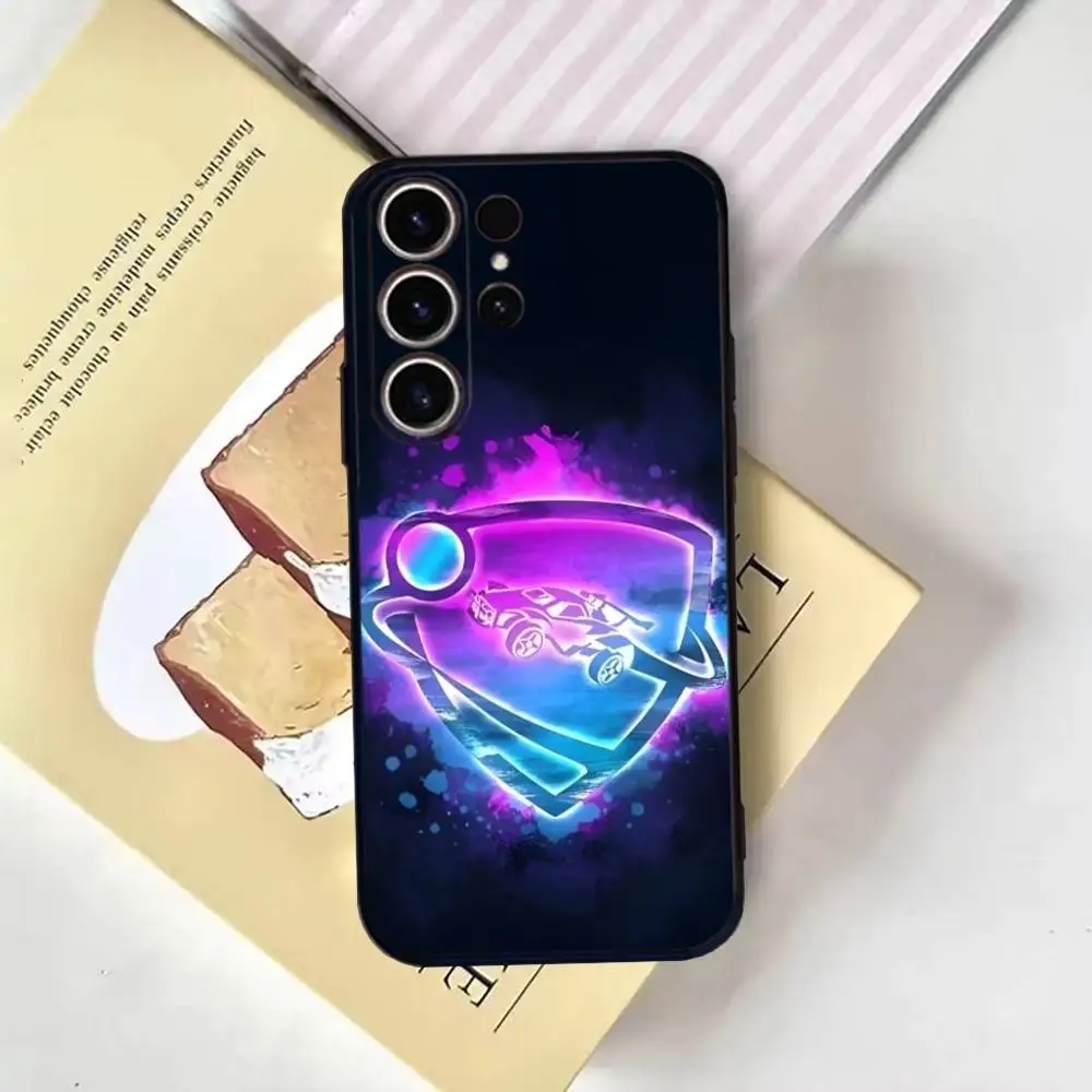 حافظة هاتف لعبة R-Rocket L-League لهاتف سامسونج S25,24,21,22,23,30,Ultra,20,Plus,Fe,Lite,Note,10,9,Soft Black Cover