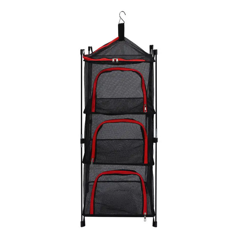 3 Layer Mesh Hanging Herb Drying Rack With Zippers For Outdoor Camping & Hiking Dry Net Hanging Drying Net