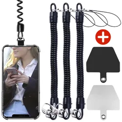 Anti-theft Telescopic Spring Lanyard Anti Lost Wrist Safety Tether for Mobile Phones Accessories Phone Gasket Hanging Neck Rope