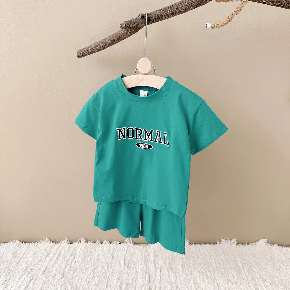 Summer Newborn Baby 2024 Short Sleeved 2PCS Pants Cotton Letter Print Sporty Casual Boys Girls 0-4Y Clothes Children Set