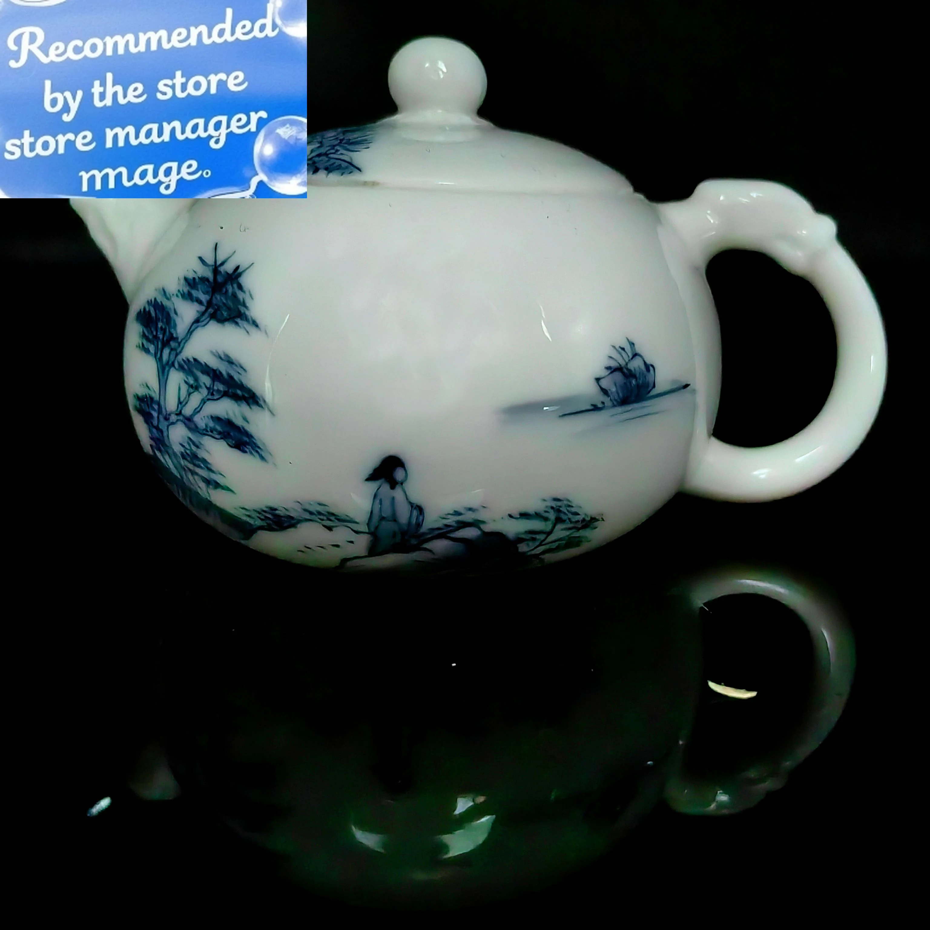 Китайский фарфоровый винтажный чайник Цзиндэчжэнь с ситечком, зеленый чай Гуань Инь, цветок улуна, жасминовый чай Дахунпао, аксессуары