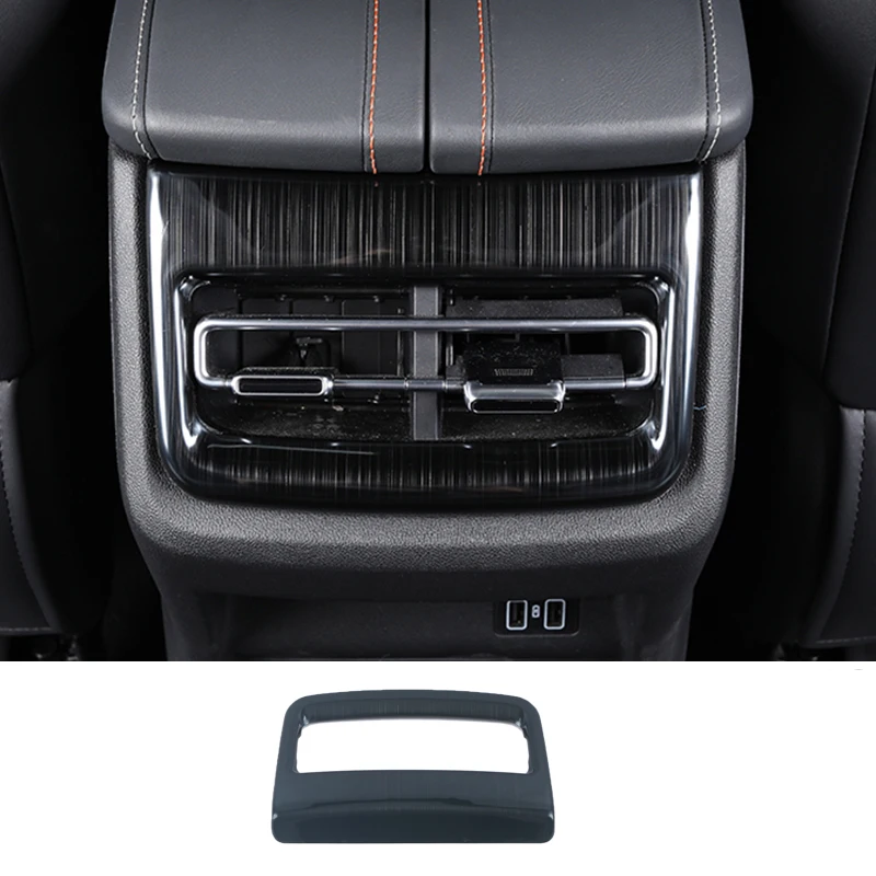 For Changan UNIK UNI-K Accessories Stainless 2021 -2024 Car Rear Armrest Air Conditioning Vent Trims Anti Kick Sticker Cover