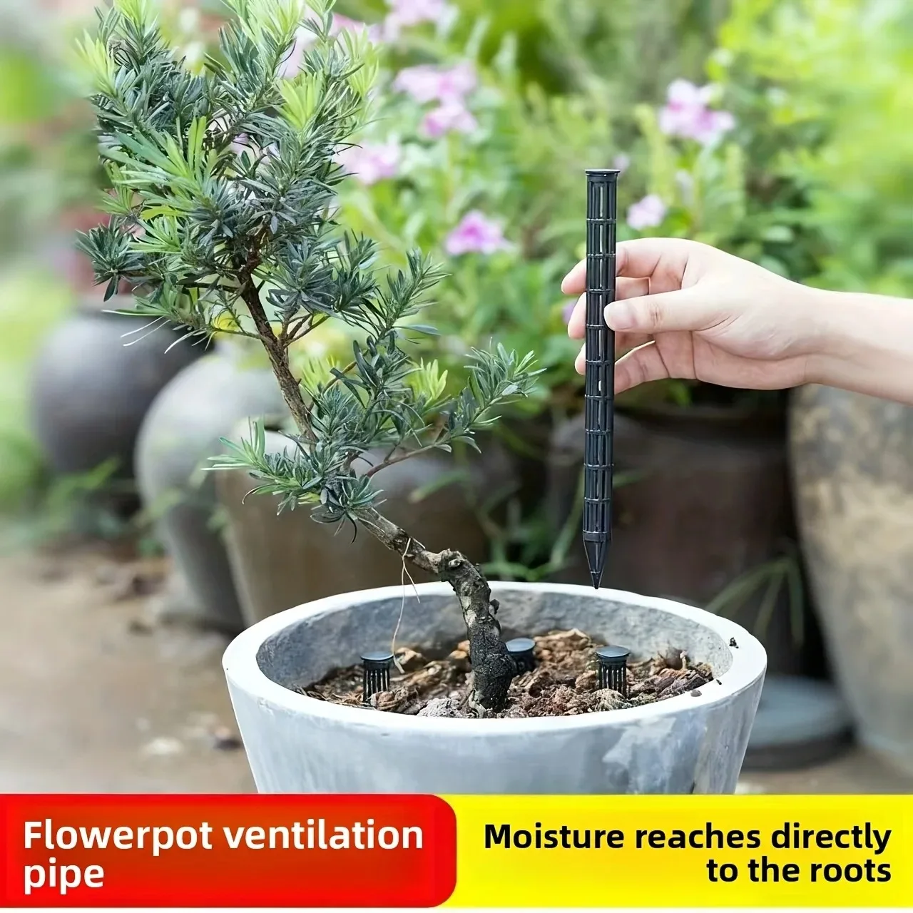 10/20Pcs Plant Aeration Tubes for Pots -Root Rot Prevention,Prevent Overwatering for Healthy Roots,Wet-dry Cycle.gardening Tools