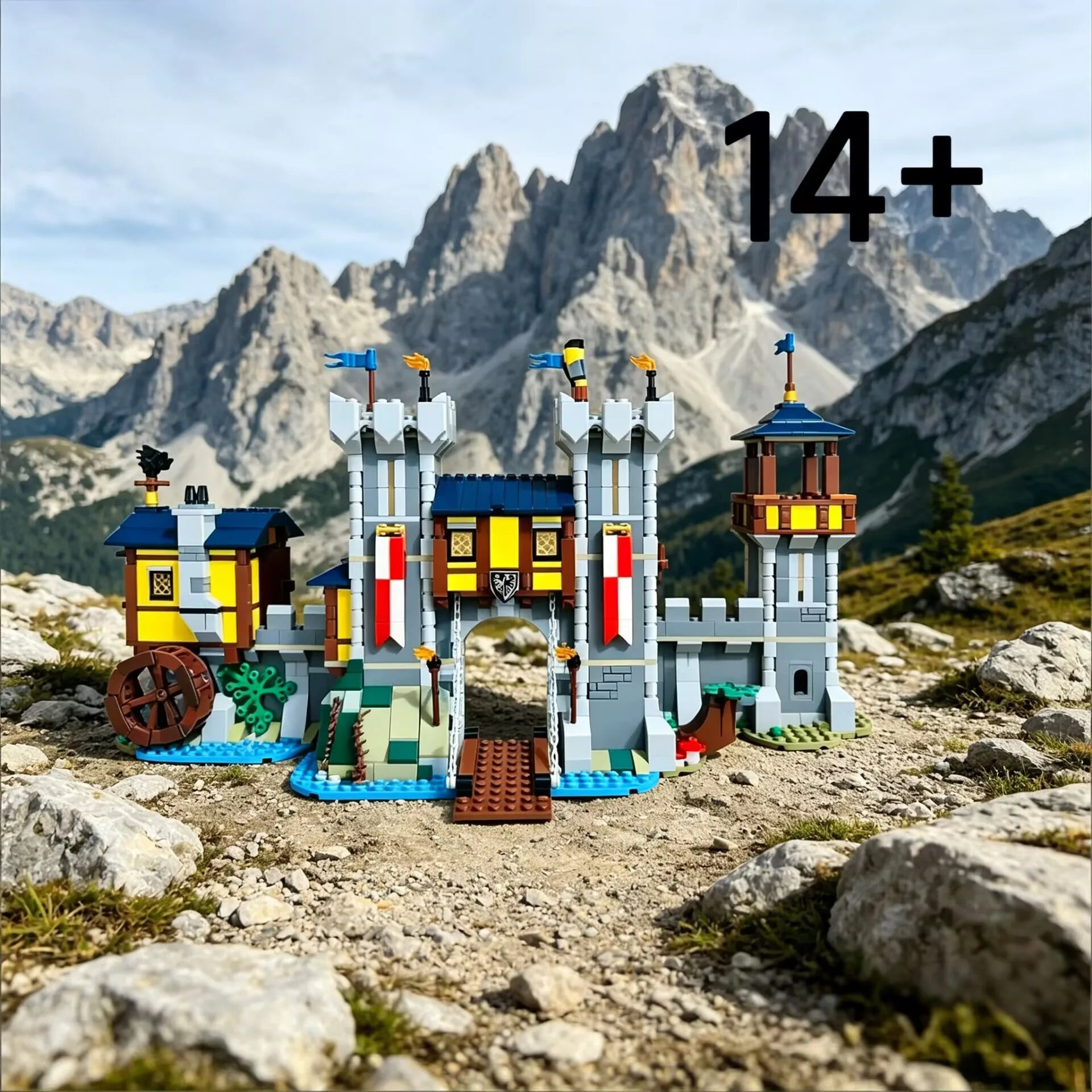 2026 Home Decor 3-in-1 Medieval Castle Compatible Adult Gift Christmas Birthday Gift