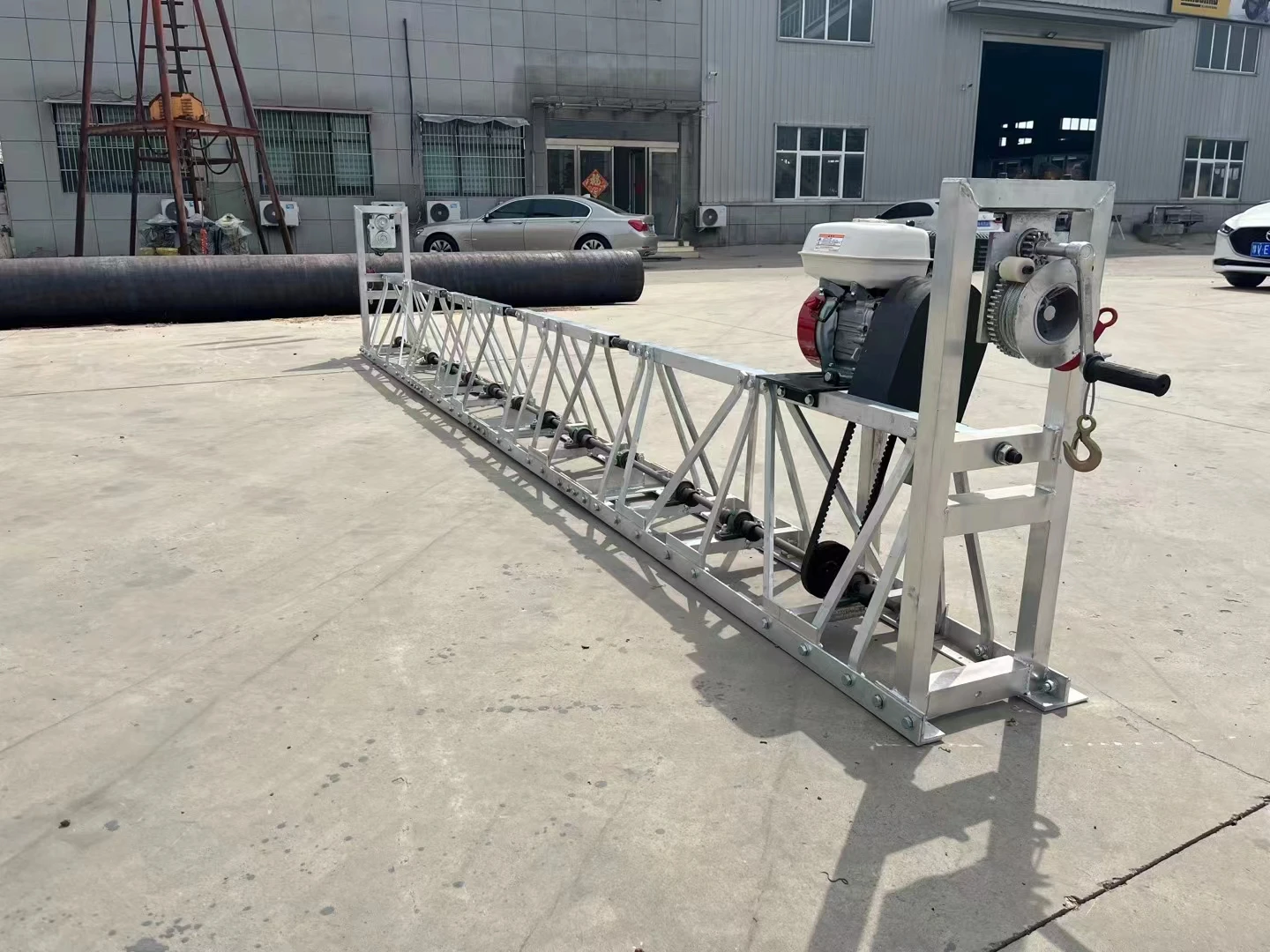 Road Paver Aluminum Alloy Concreting Aluminum Concrete Leveling Vibratory Truss Screed Vibrating Beam Concrete Screed Machine