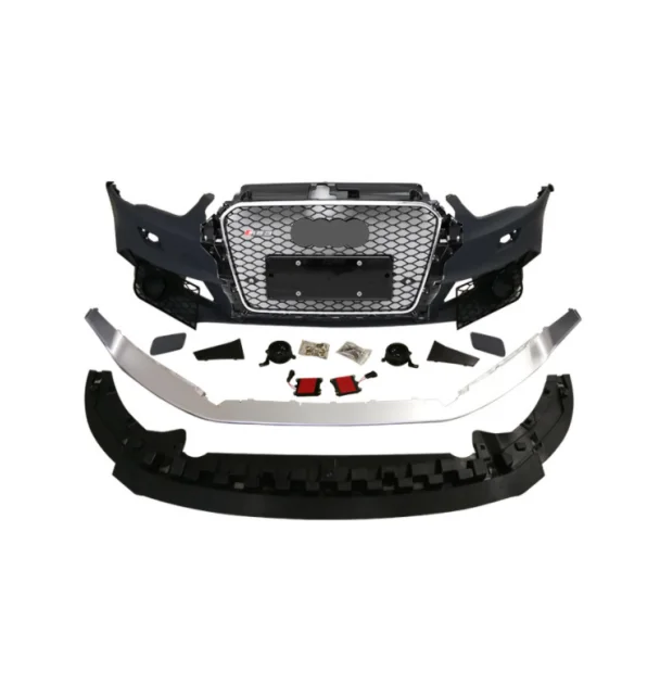 

Комплект переднего бампера типа RS3 для обновления RS3 2014-2016 A3 8V, передний бампер с решеткой