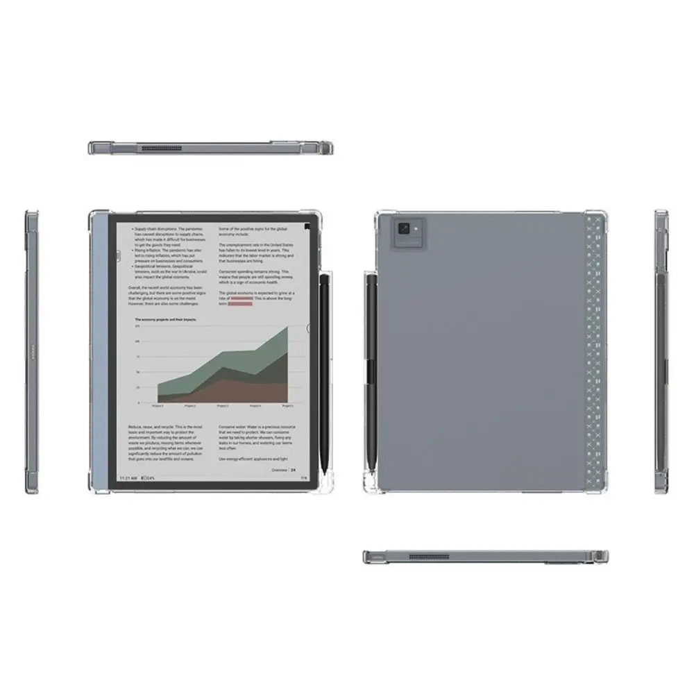 Étui Transparent pour tablette E Ink, Airbag, antichoc, housse pour e-reader, TPU Ultra fin pour Boox Tab10C Pro/Ultra 10.3 pouces