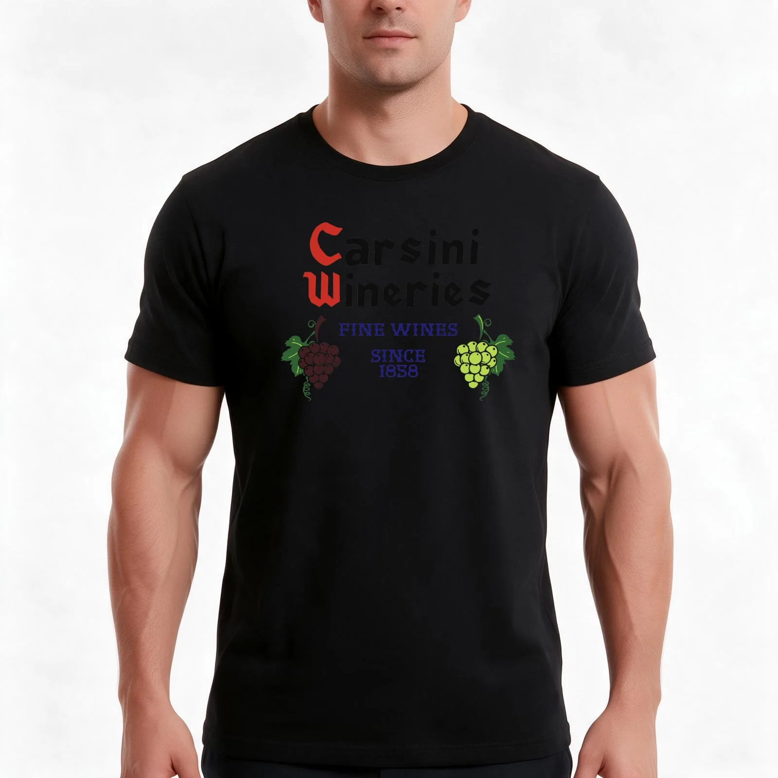 Carsini T-Shirt, Summer Casual Cotton Tee, Oversized Streetwear Tops, Vintage Graphic Print, Loose Fit Short Sleeve, 100% Cotton