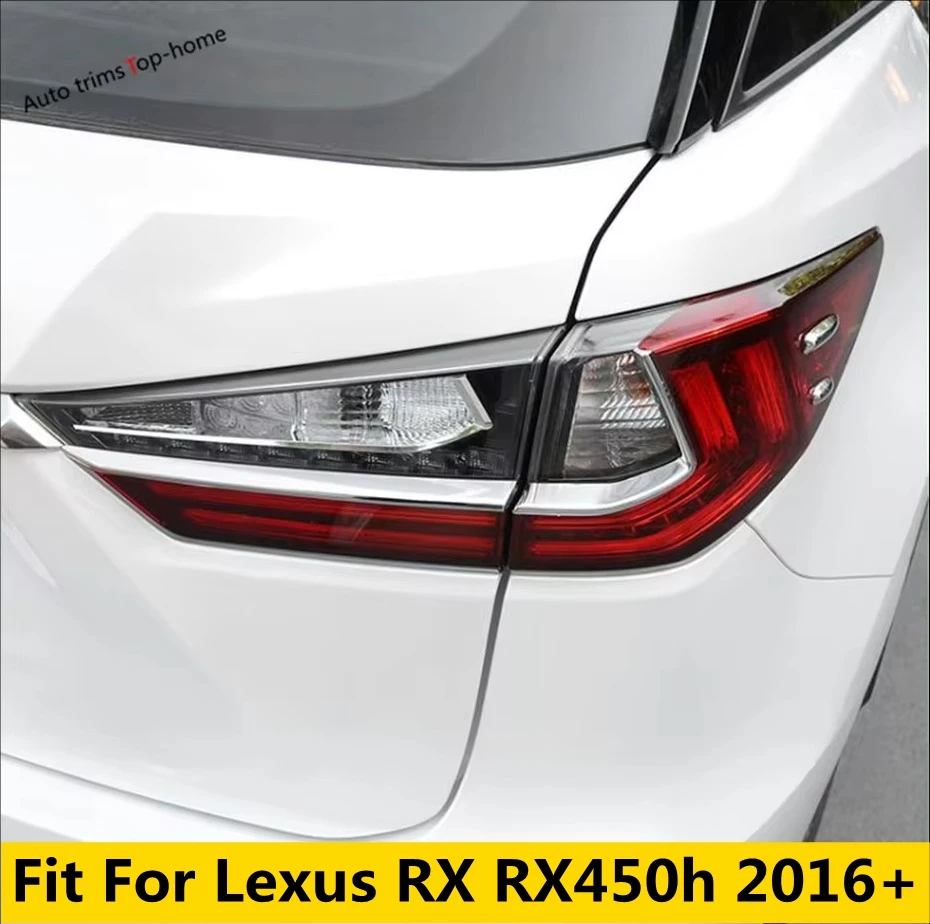 ABS Chrome Rear Tail Trunk Light Lamp Decoration Strips Cover Trim Fit For Lexus RX RX450h 2016 - 2021 Car Accessories