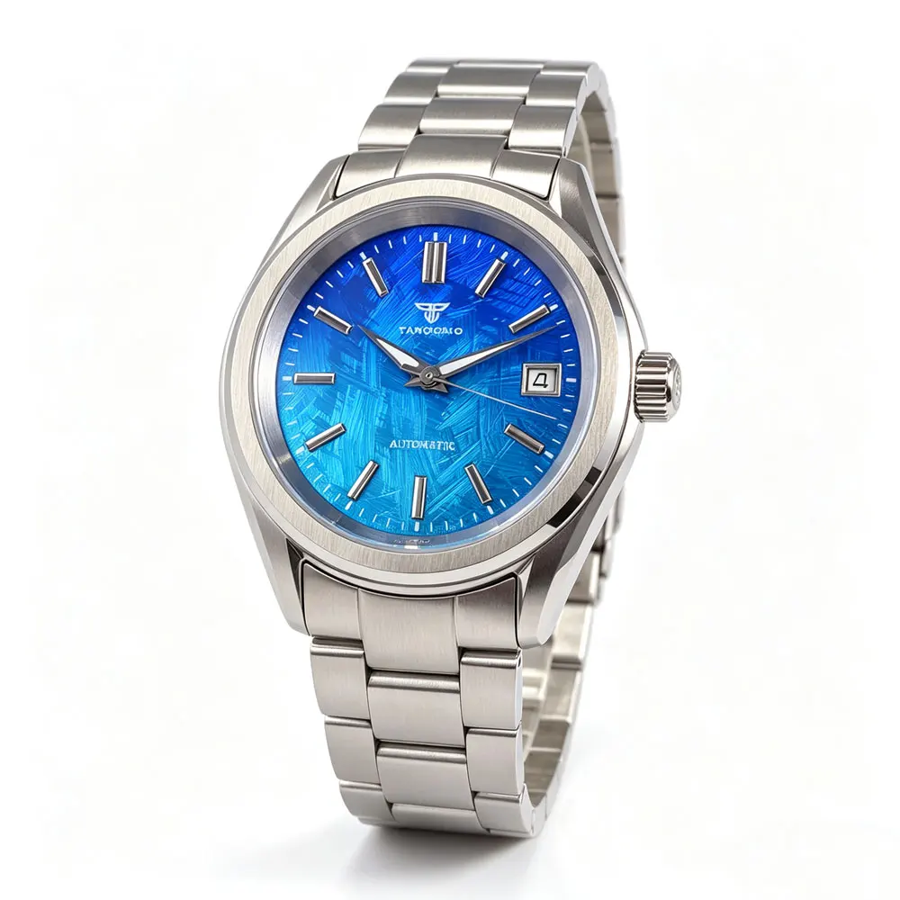Tandorio 38mm Stainless Steel Automatic Mechanical Men Watch For Miyota 8215/Asia 2824 Sapphire Glass 20ATM Diver Date Watch