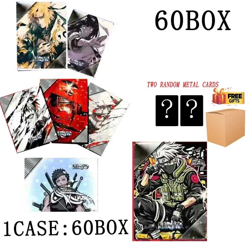 

Wholesale Anime Naruto Collection Cards Booster Box Langu Wenchuang Metal Card Wave 3 Kids Toys Playing Cards Board Game