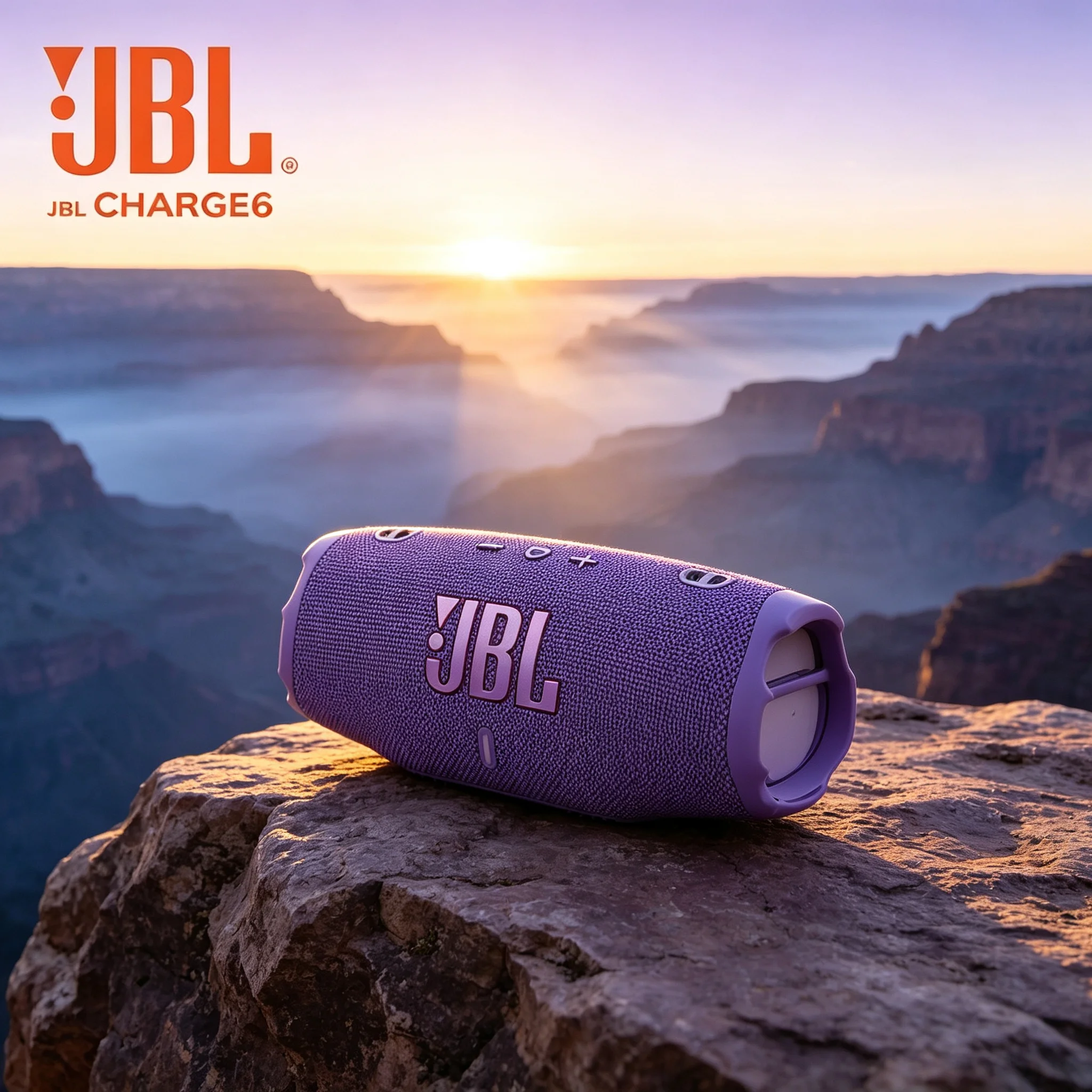JBL CHARGE6 Bluetooth Speaker with Powerbank, Weatherproof Shell, Multi-speaker Link, Lightweight Design for Hiking