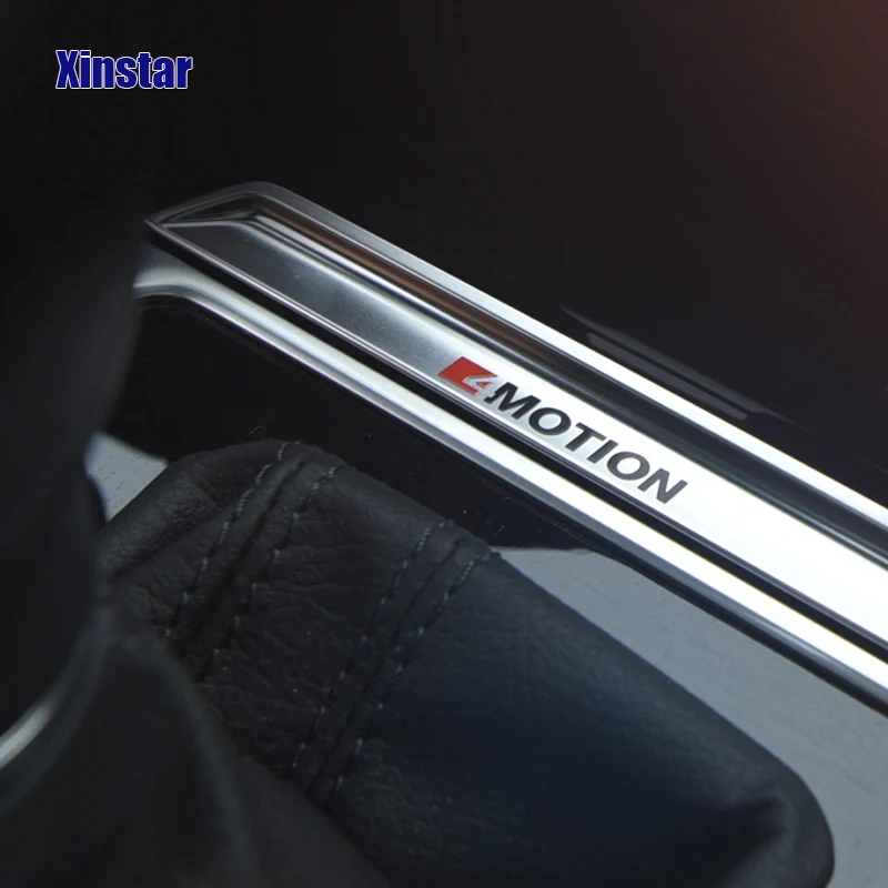 Stainless Steel 4Motion Car Interior Decals Sticker For Volkswagen Golf6 Golf Polo GTI B6 R36 B7L CC Touran Mk6 Mk7 Passat