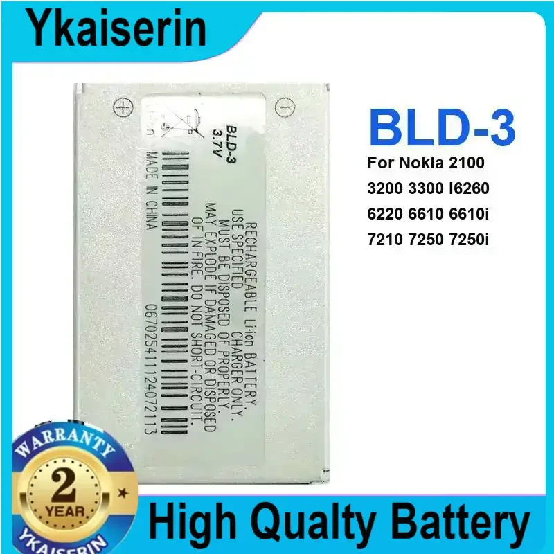 

BLD-3 BLD 3 Battery for Nokia 7210 2100 6220 6610 3300 7250 I6260 6200 6610 6610i 7250i High Quality Bateria Warranty 1 Year
