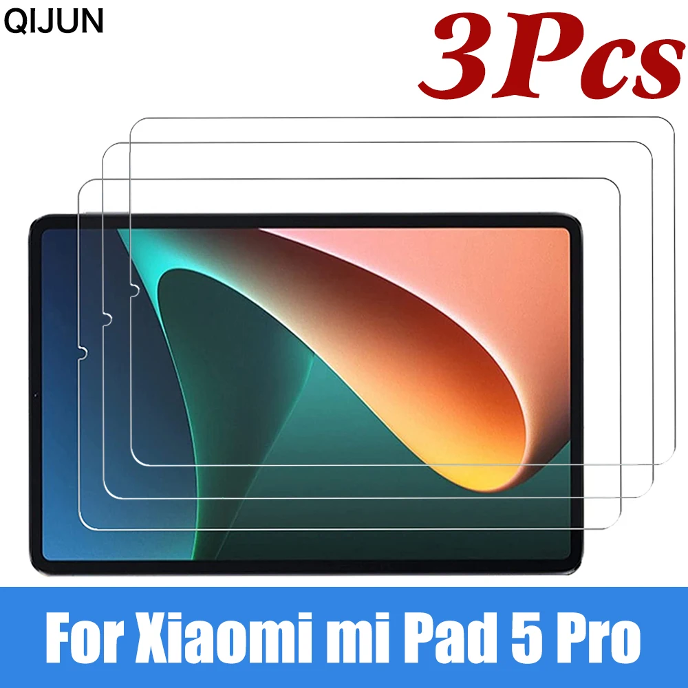 3Pcs For Xiaomi Pad Tempered Glass Screen Protector For Mi Pad 5 Glass Protector Mi pad 5 Pro Film Bubble Free Protective Film