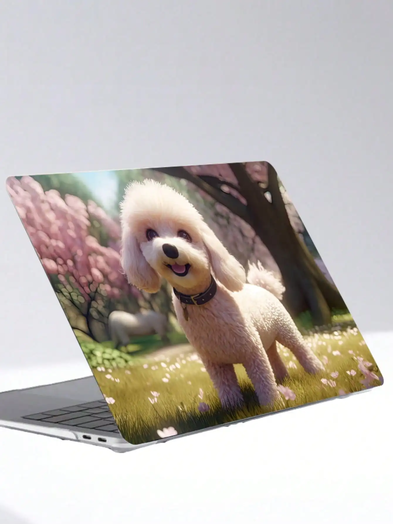 2pcs puppy poodle pattern Pattern transparent Case compatible with macbook