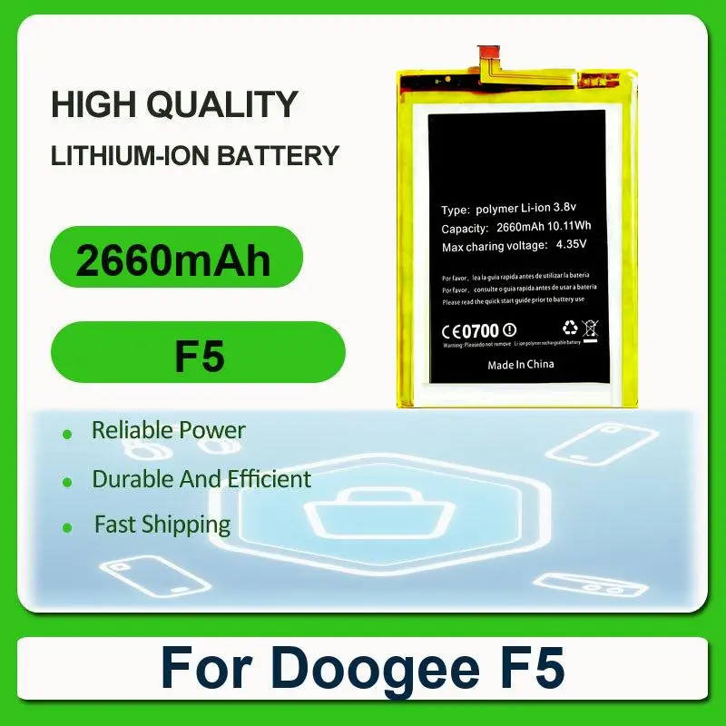 Replacement Mobile Phone Battery For Doogee F5 F5 2660mAh