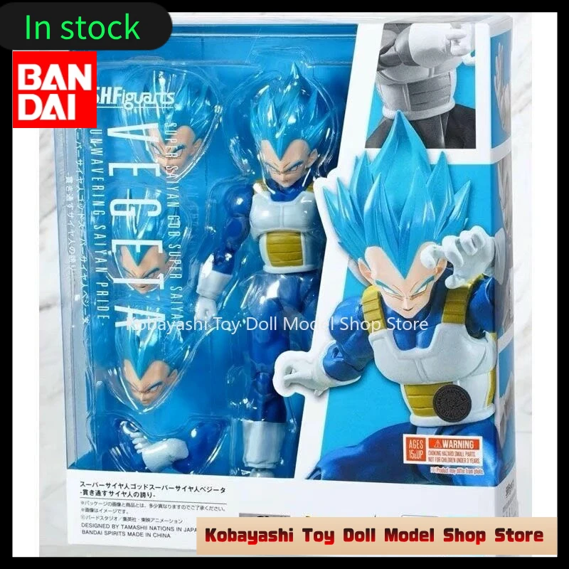 

Spot Bandai SHF Dragon Ball Super Saiyan God Blue Hair Vegeta Super Blue Movable Finished Product