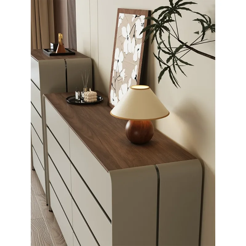 Italian minimalist chest of drawers combination modern master bedroom drawer locker antique bedside cabinet
