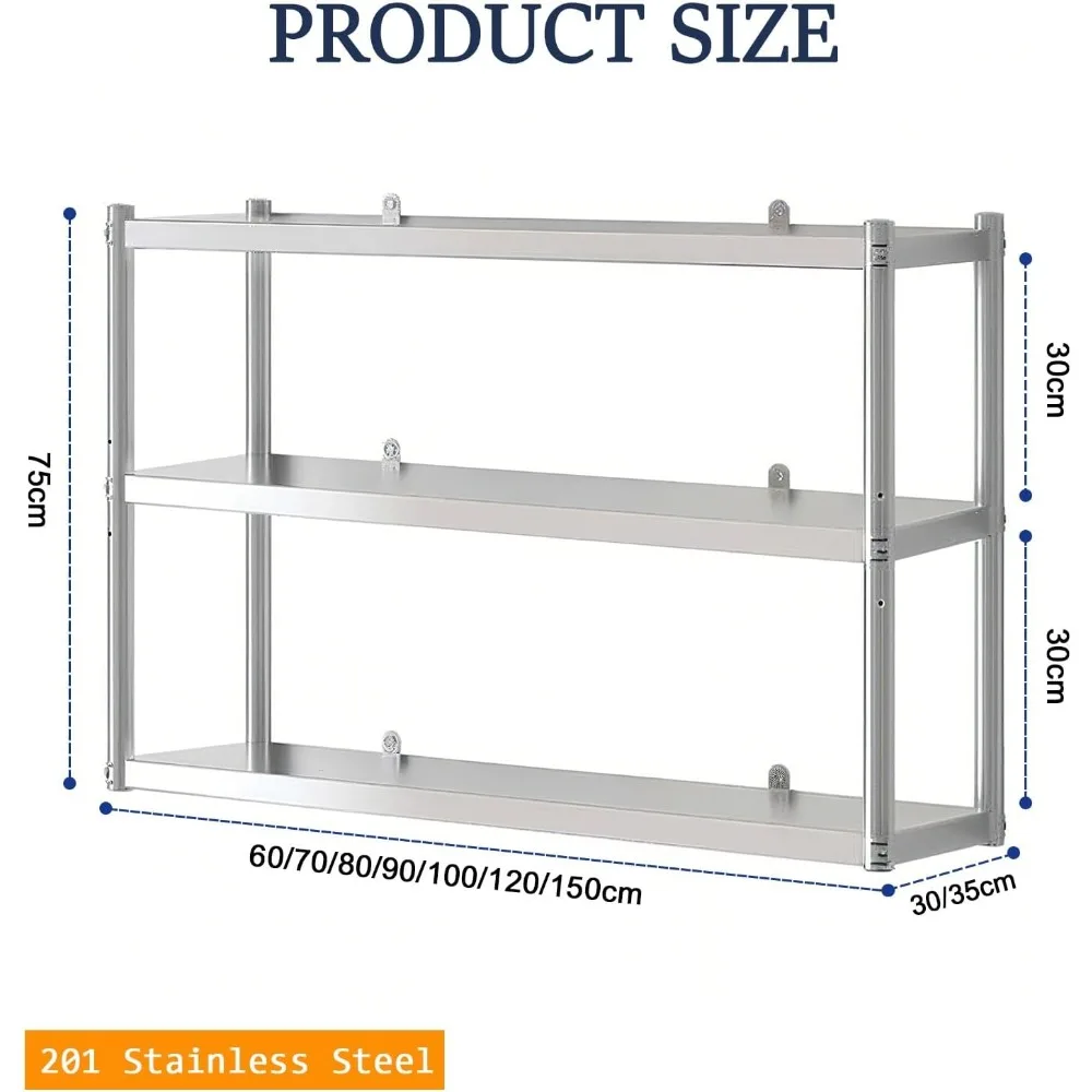 Estantes de pared de metal resistentes para almacenamiento en garaje, estante organizador minimalista para sala de estar y cocina