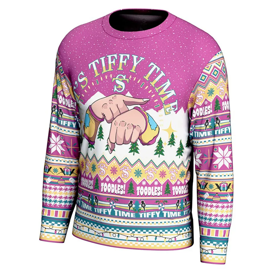 Men's Pink Tiffany Stratton Ugly Sweater Classic Fashion Color Rich Breathable Moisture Wicking Suitable For Christmas Parties