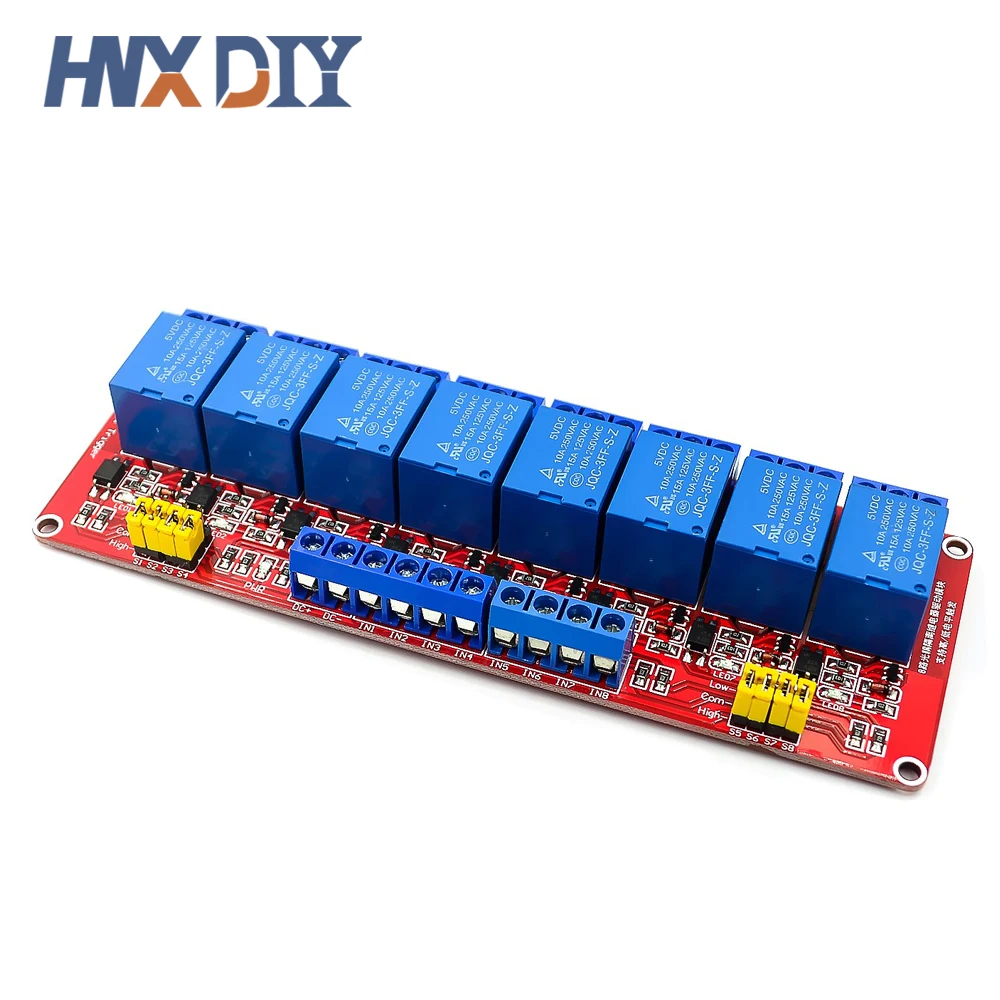 1 2 4 6 8 Channel Relay Module Board DC 5V 12V 24V Shield with Optocoupler High and Low Level Trigger 1 2 4 6 8 Way Power Relay