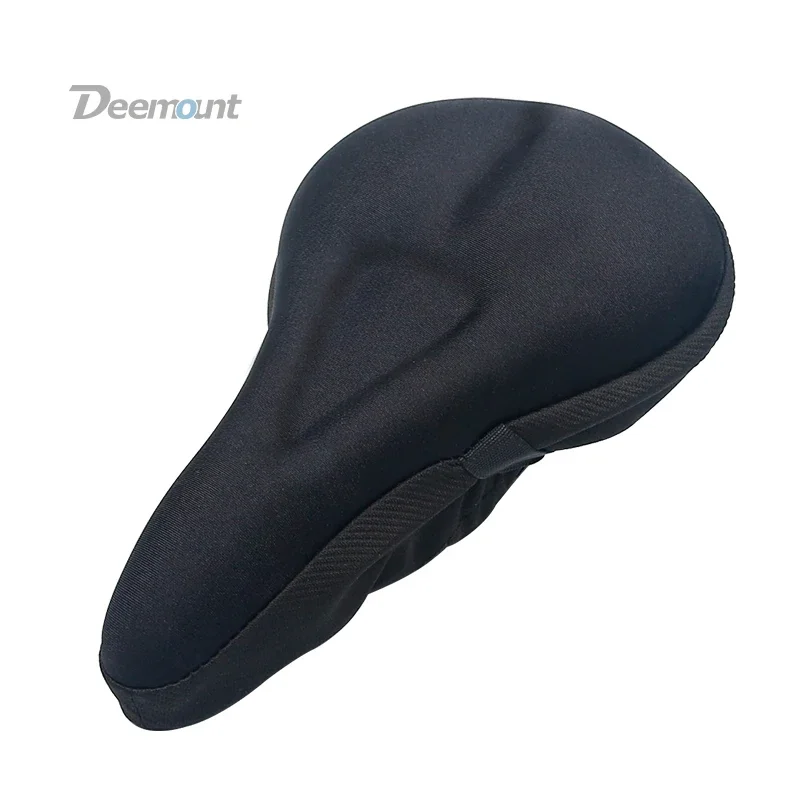 Deemount Ergonomic Bicycle Saddle Cushion Bike Seat Cover with Silicone Gel Foam Spandex cloth Firm Mount & Shock Absorption