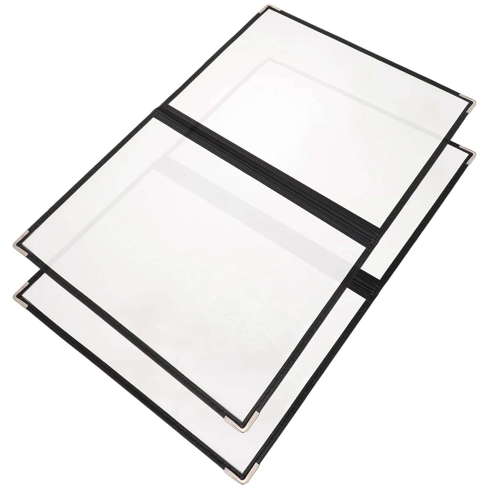 2 Pcs Recipe Folder Menu Display Cover Case Planner Camera Restaurant Covers Book Pvc Presentation Holder