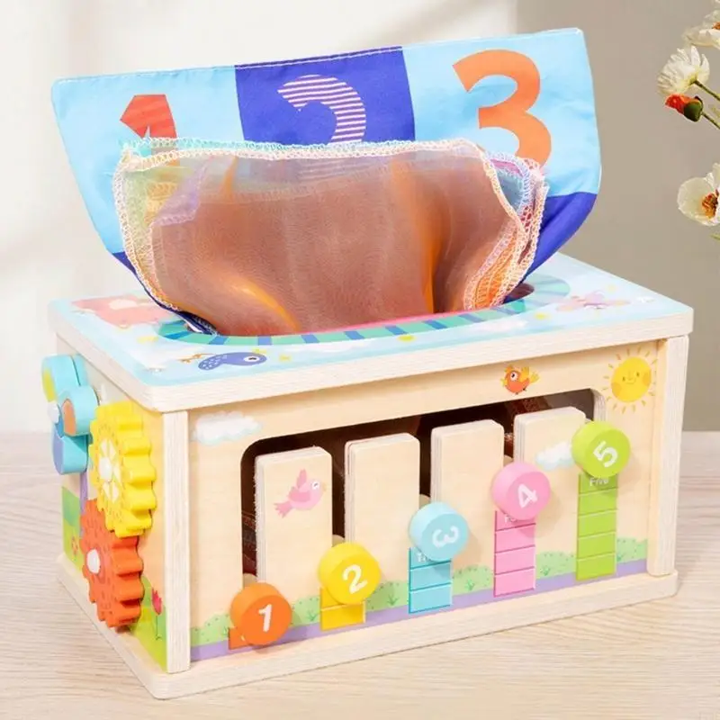 F19F Kids Training Game Fishing Game Fun Plug Fun Plug Toy Tissue Dispenser Gears นาฬิกา Gears