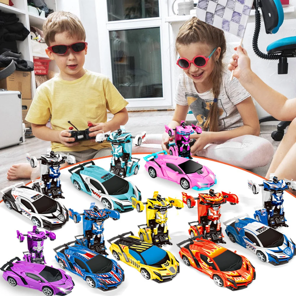 Playful Bag Remote Control Transforming Robot Car Child Toy RC Vehicle Kids Birthday Gifts AC197