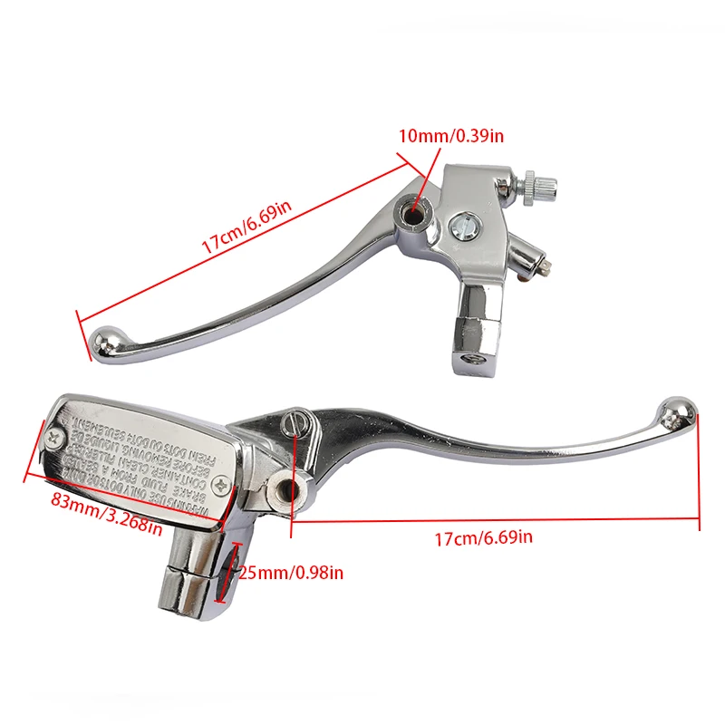 

Universal Motorcycle Chrome 25MM Brake Clutch Lever Master Cylinder Reservoir For Honda Steed 400 600 Shadow 1100 Magna 250 750