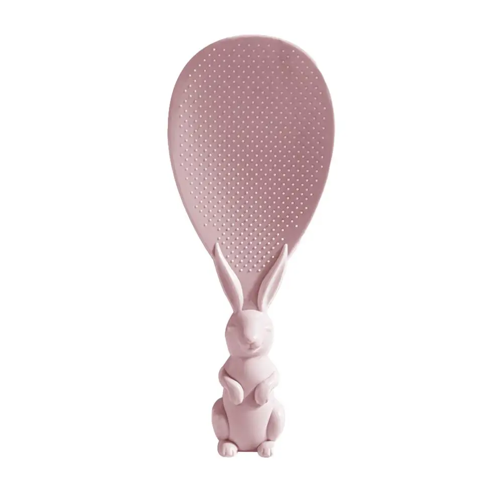 Can Vertical Rabbit Rice Spoon Non-stick Rice Home Rabbit Cartoon Rice Spatula Upright With Rice Tray Plastic Meal Spoon Ri B8I4