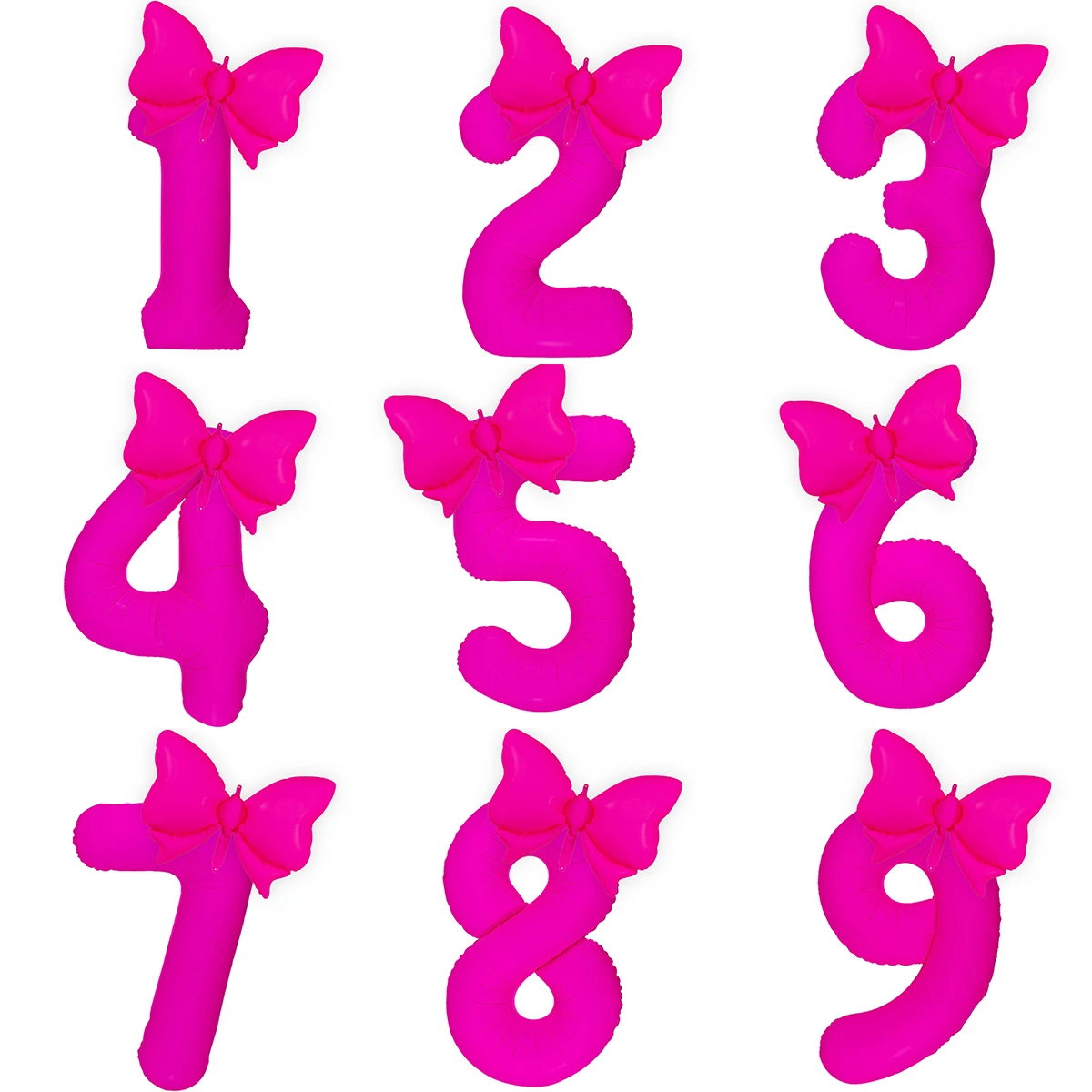 40 Zoll Pfirsichrote Neon-Digitalballons 0-9, Fluoreszierende Schleifen-Aluminiumfolienballons, für Jubiläums-Geburtstags-Leuchtpartys