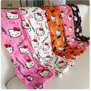Sanrio Hello Kitty Flanelascascal Hosen Kawaii Wolle Anime Cartoon Freizeithose, Pyjama Halloween, Herbst, 2024 10 Hauptverkaufs -Charakter -Kleidung - №7
