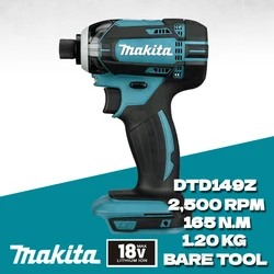 MAKITA DTD149Z Impact Driver 18V LXT Cordless Drill Brushless Motor 1/4