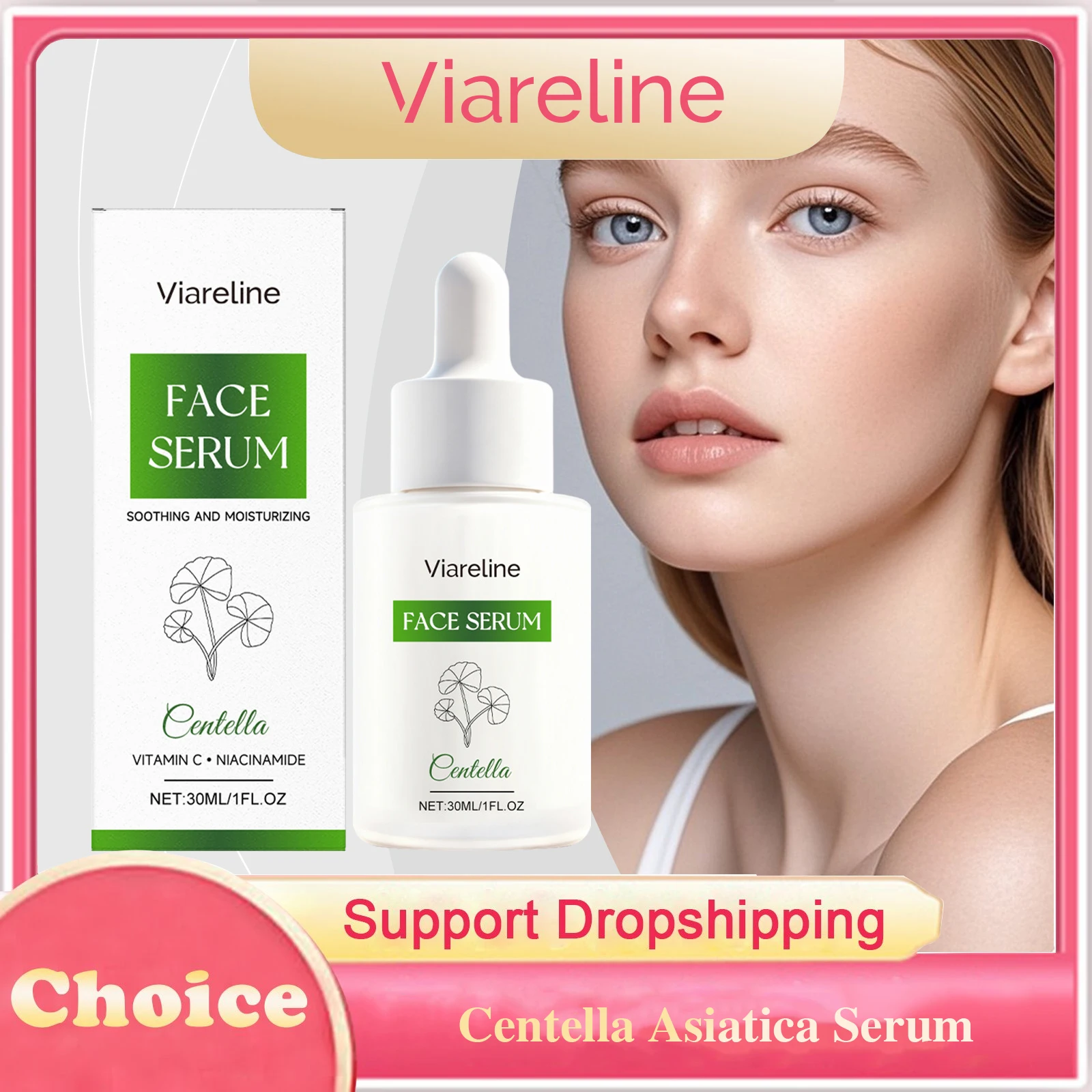 Centella Asiatica Serum Moisturizing Firming Brightening Soothing Redness Anti-Sensitivity Shrink Pores Glow Repair Facial Serum