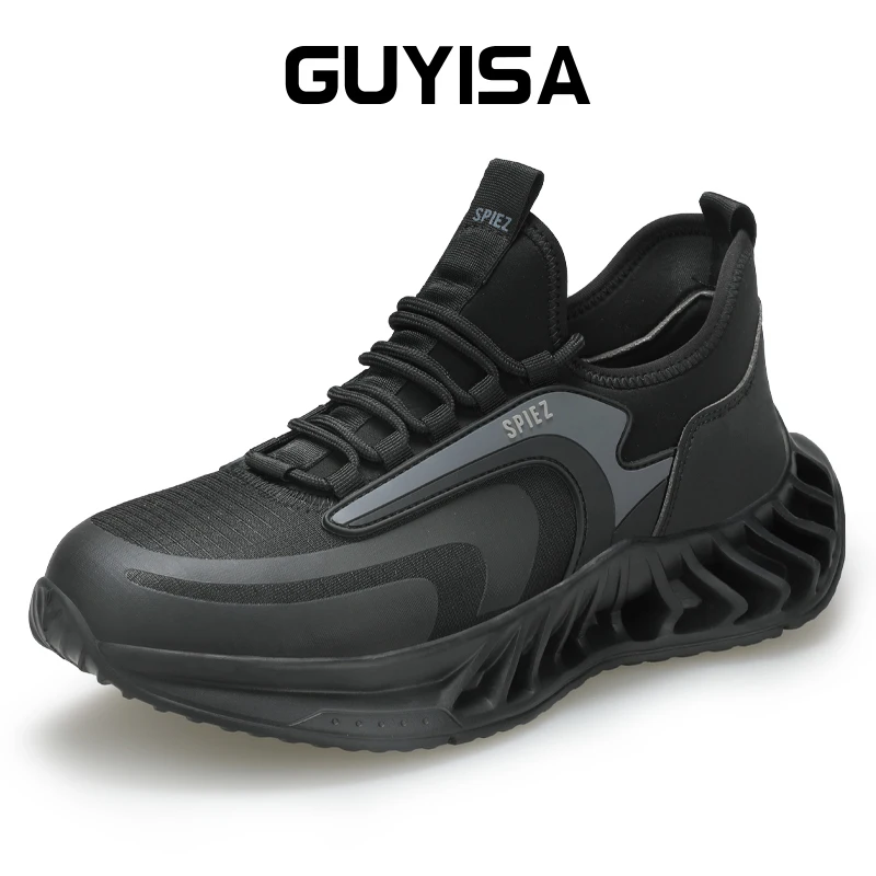 

GUYISA Work Shoes for Men Light Safety Shoes Steel Toe Soft Breathable E081H