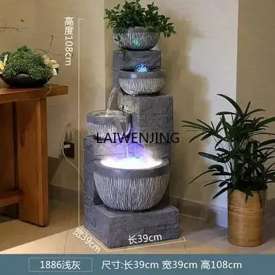 Home Hotel Clubhouse Indoor Potted Plants Flowing Water Landscape Fountain Humidification Atomization Creative Ornament