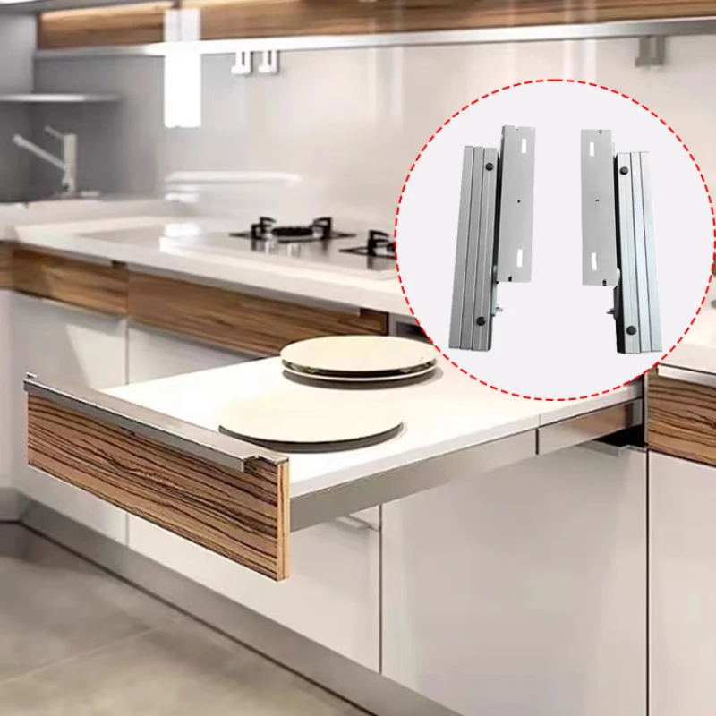 

The hardware accessories of the invisible pull-out dining can be pulled up, and the internal sliding door can be